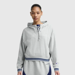 Tackle Lace Front Hoodie, Tonal Embroidered C Logo