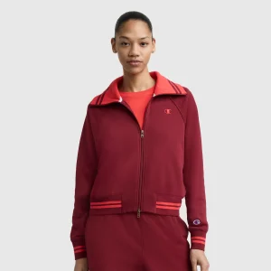 Pitcher Full-Zip Mockneck Top, C Logo