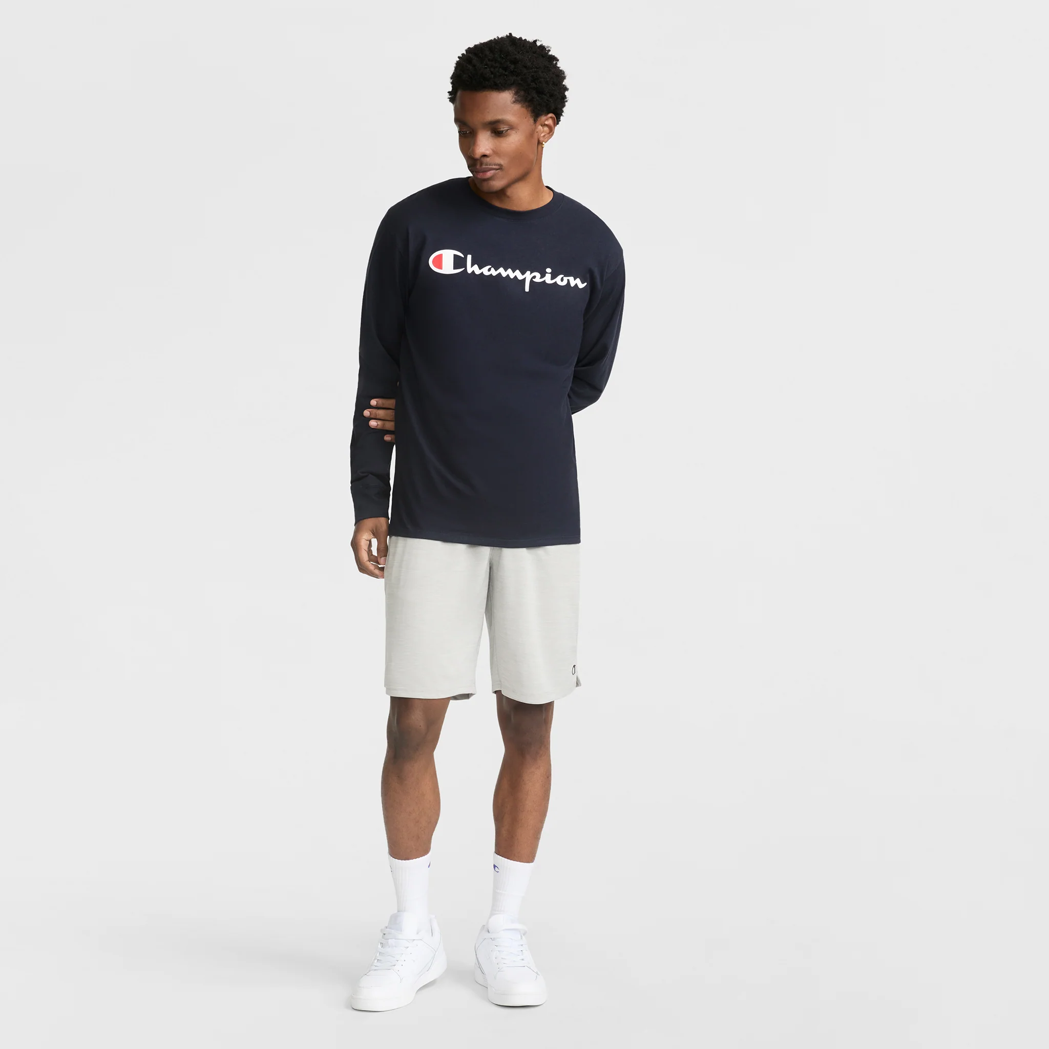 Classic Graphic Long-Sleeve T-Shirt, Script Logo - Image 4