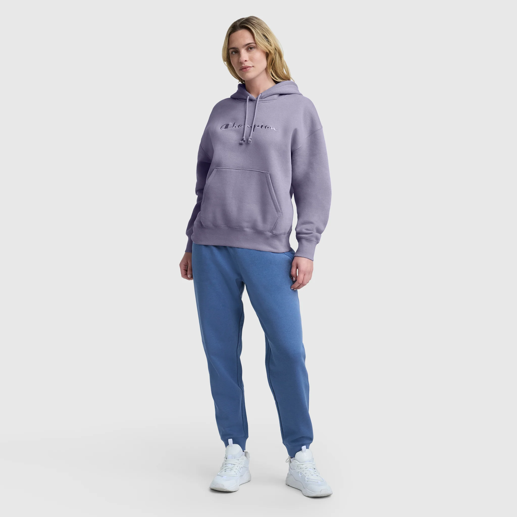 Powerblend Hoodie, Tonal Script Freshman - Image 6