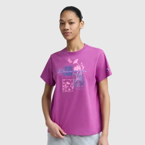 Butterfly Collage Graphic T-Shirt, C Logo