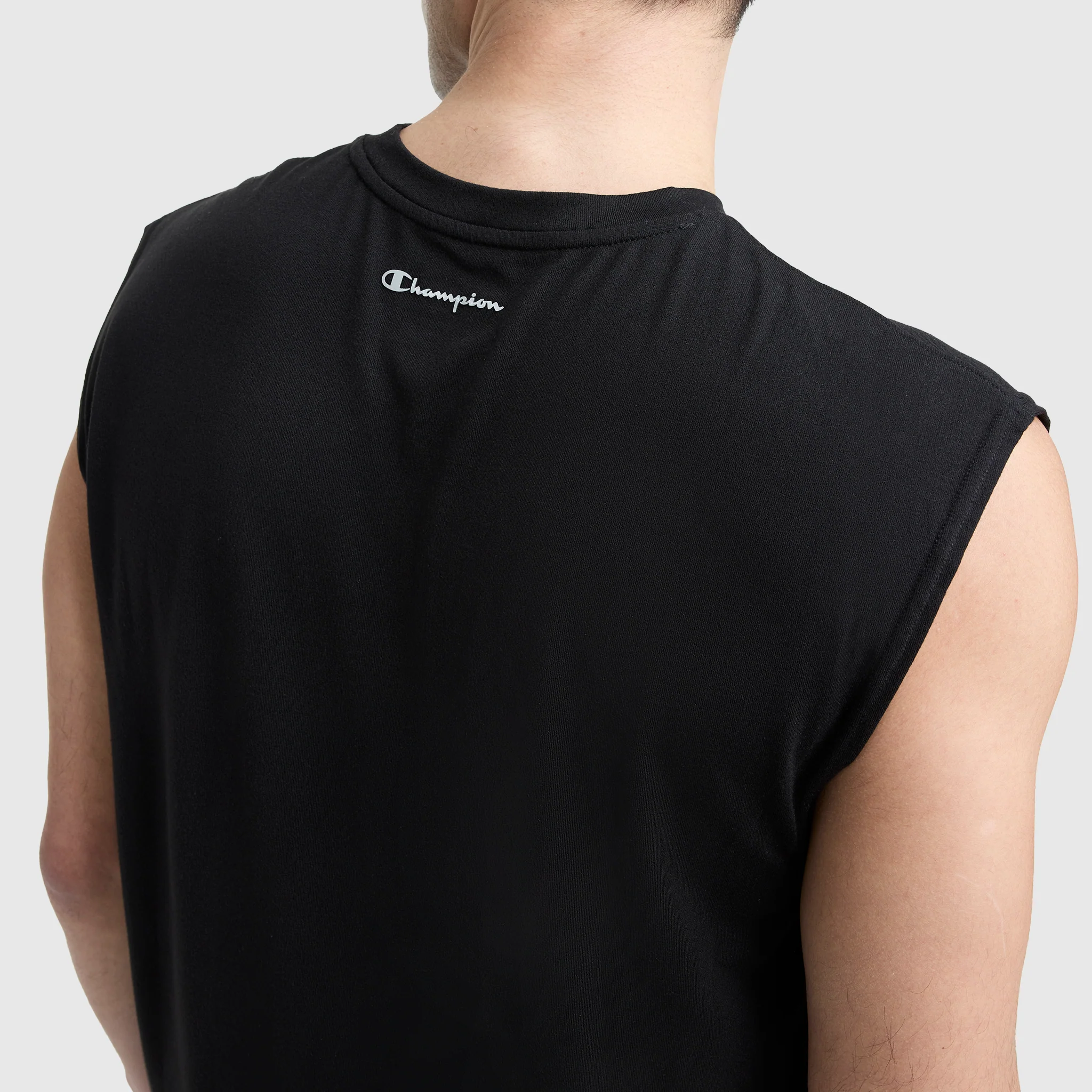Sport Crewneck Muscle Tee, Script Logo - Image 3