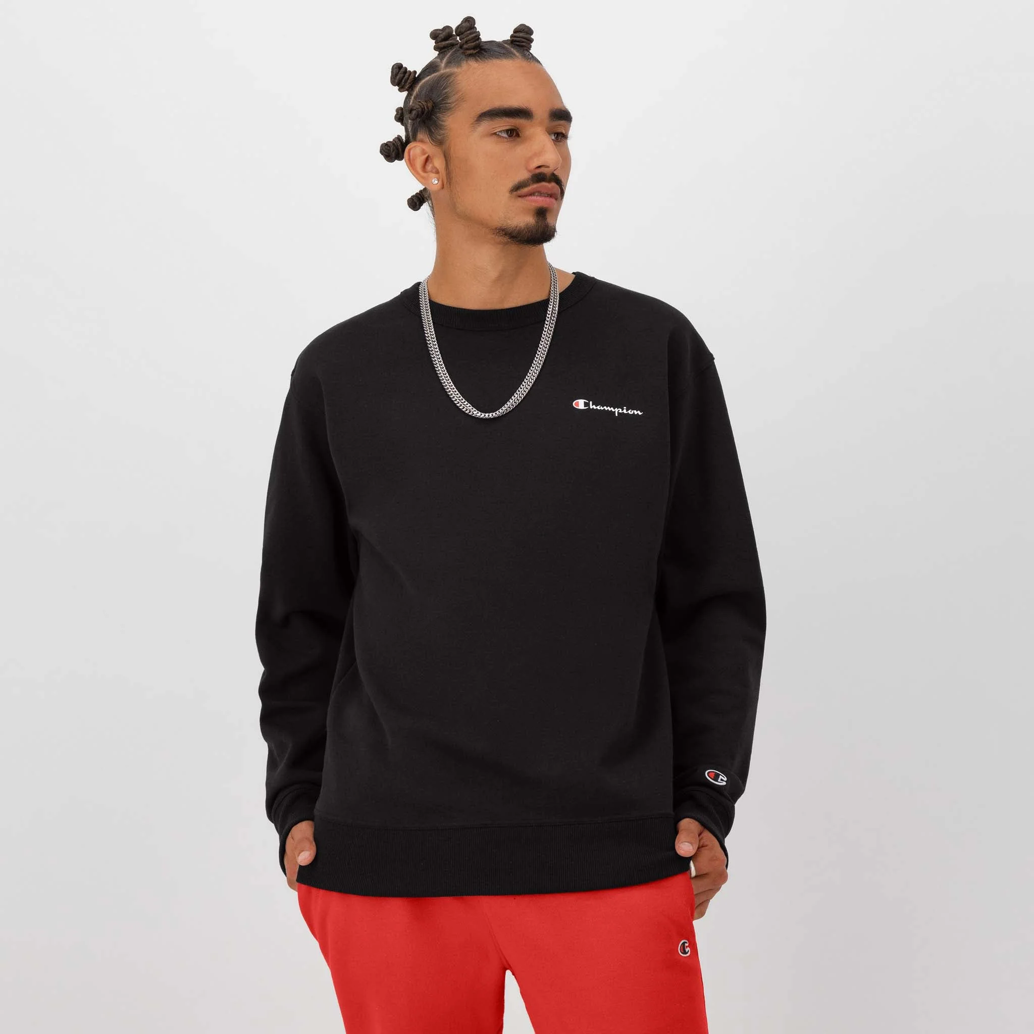 Powerblend Crewneck Sweatshirt, Left Script Logo