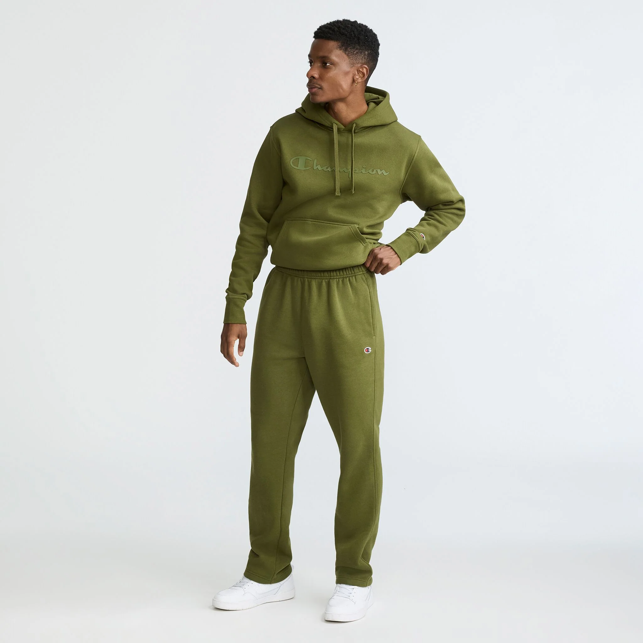 Powerblend Sweatpants, Open Hem, C Logo - Image 4